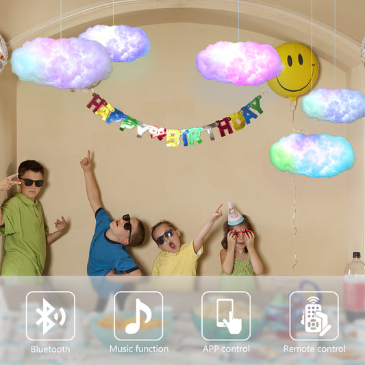 3D RGBIC Cloud Light – APP-Controlled Music Sync Lightning Ambient Lamp
