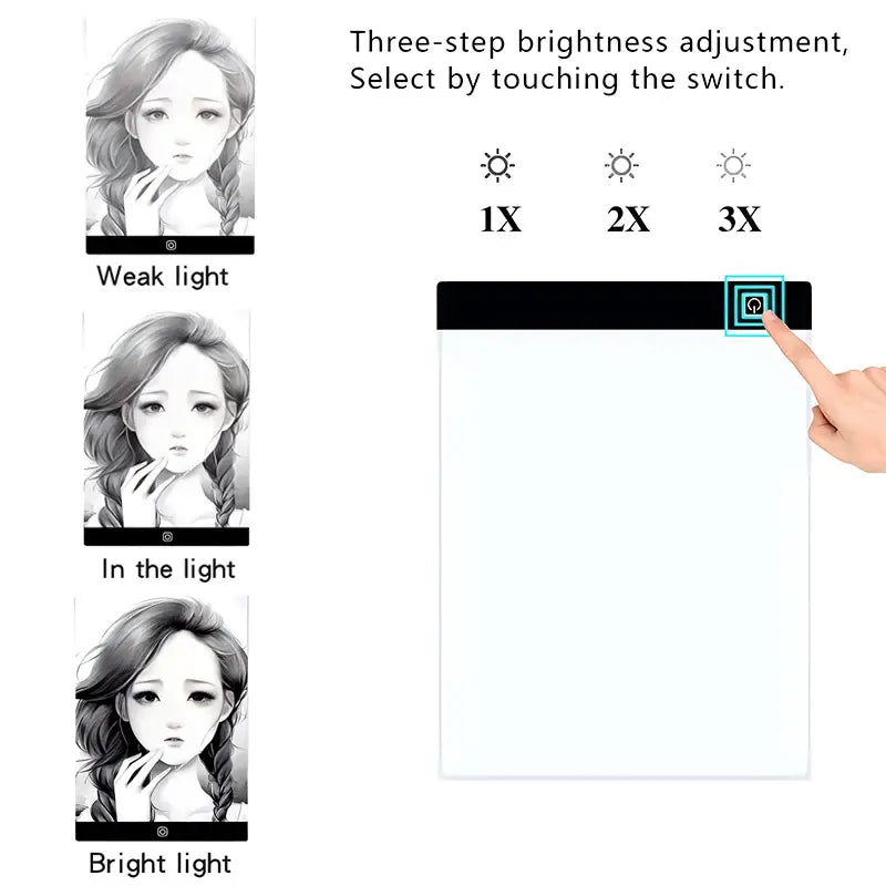 Adjustable LED Art Pad — Ultra-Slim Dimmable Tracing Board