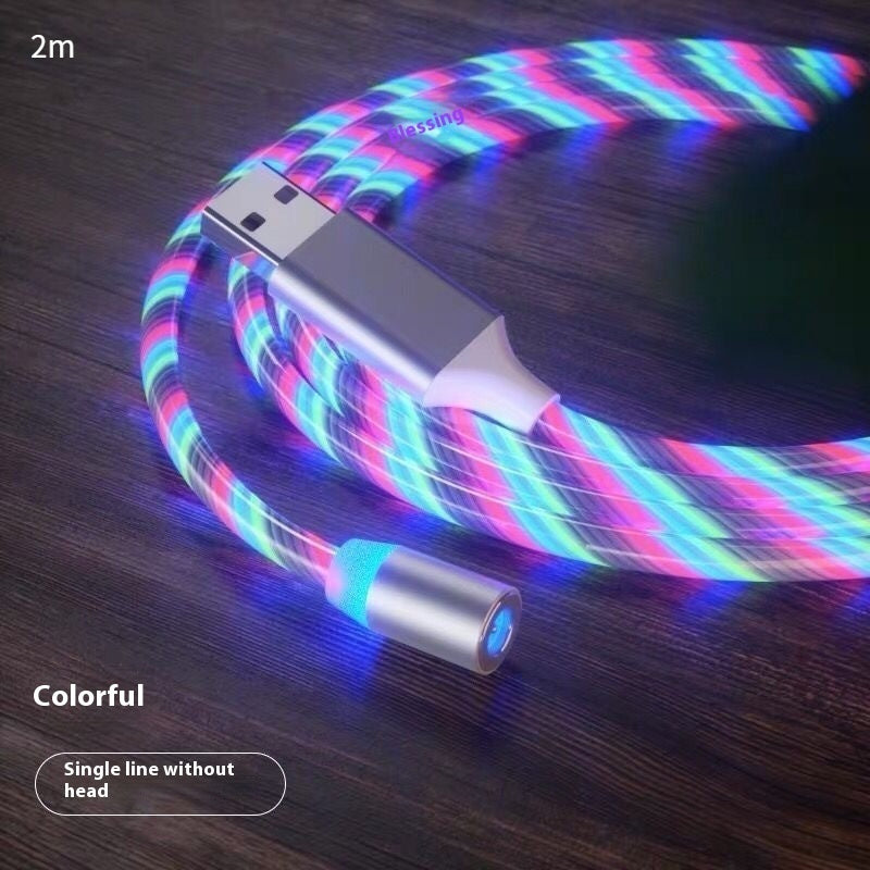 Magnetic LED Fast-Charging Cable – Type-C / Micro USB, 1m–2m