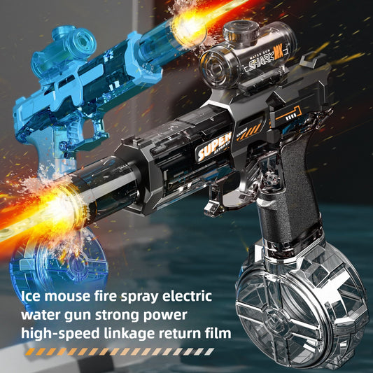 LED Electric Water Gun – Automatic High-Power Spray Blaster for Kids
