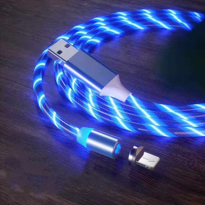 Magnetic LED Fast-Charging Cable – Type-C / Micro USB, 1m–2m