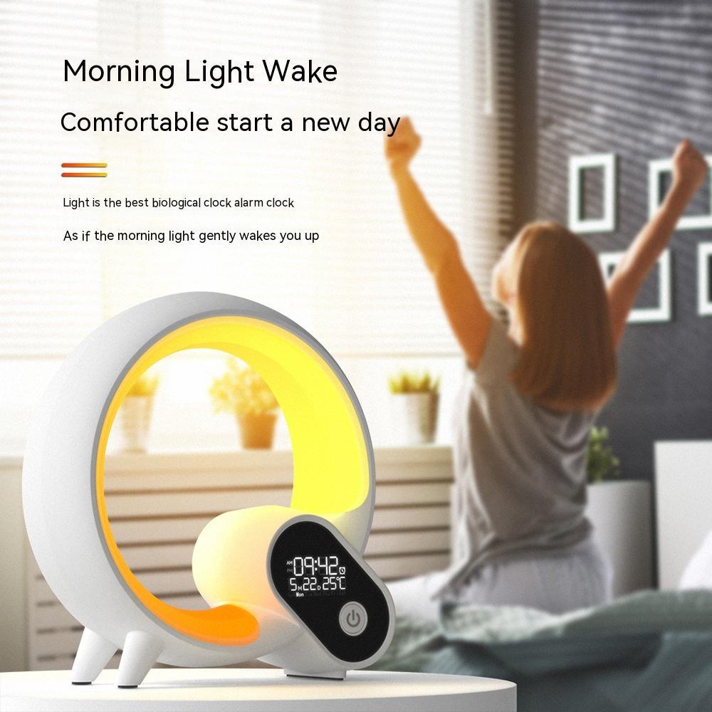 Q-Light Sunrise Alarm Clock – Smart Atmosphere Lamp with Bluetooth & White Noise