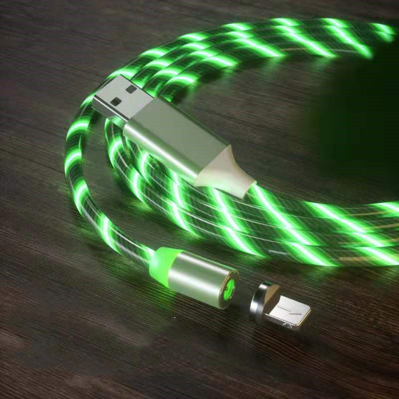 Magnetic LED Fast-Charging Cable – Type-C / Micro USB, 1m–2m