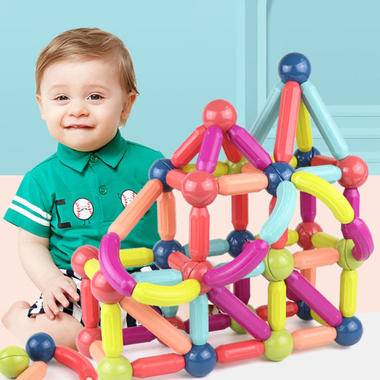 Magnetic Building Sticks & Blocks Set – 3D Construction Toys for Kids