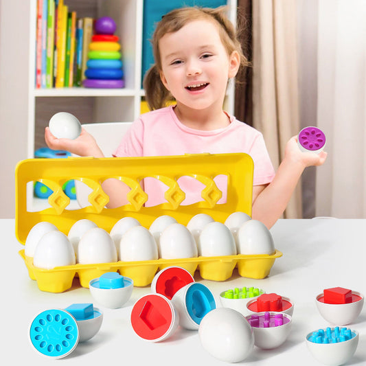 Montessori Smart Egg Learning Toy – Shape & Color Matching Educational Set