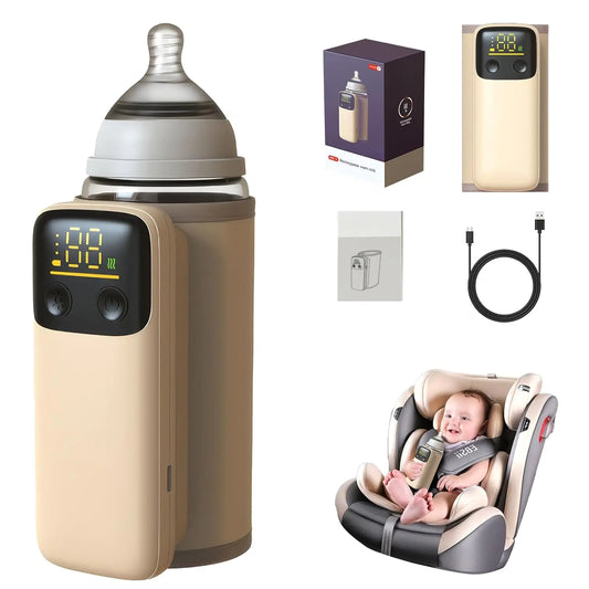 On-the-Go Glow — Cordless Bottle-Warmer Bag with Built-In Battery