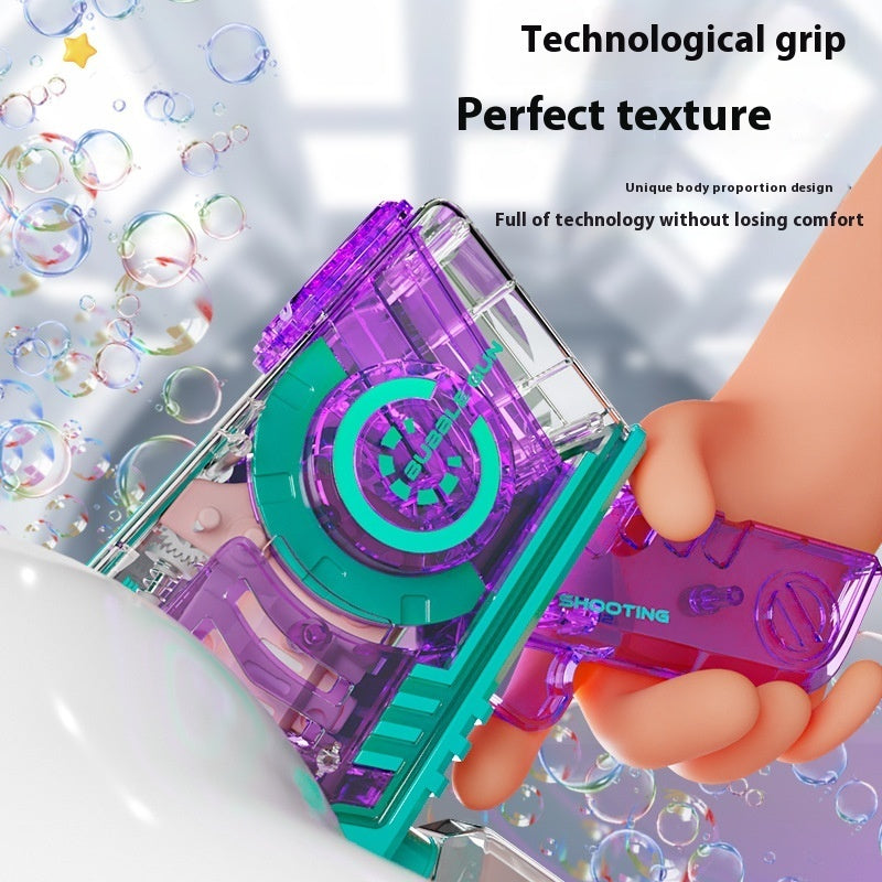 Mechanical Transparent Bubble Gun – Automatic LED Bubble Blower