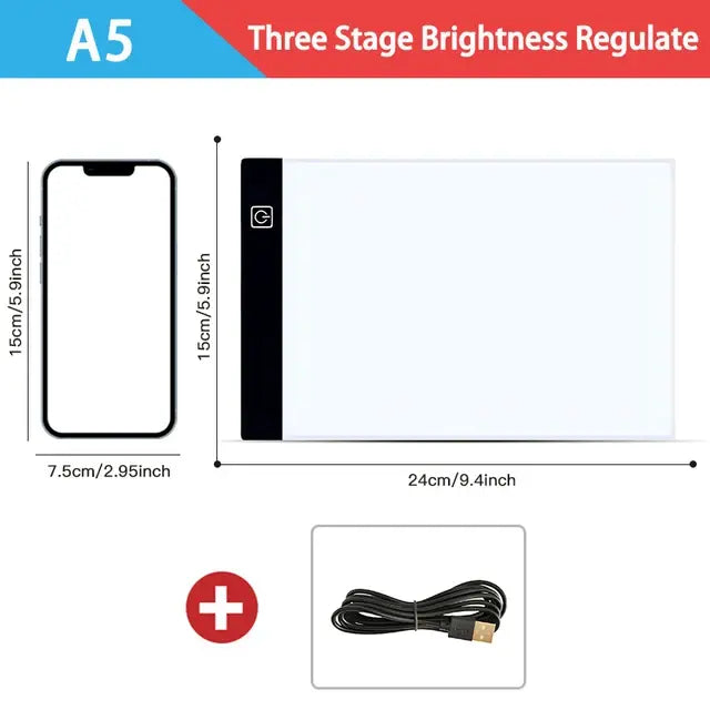 Adjustable LED Art Pad — Ultra-Slim Dimmable Tracing Board