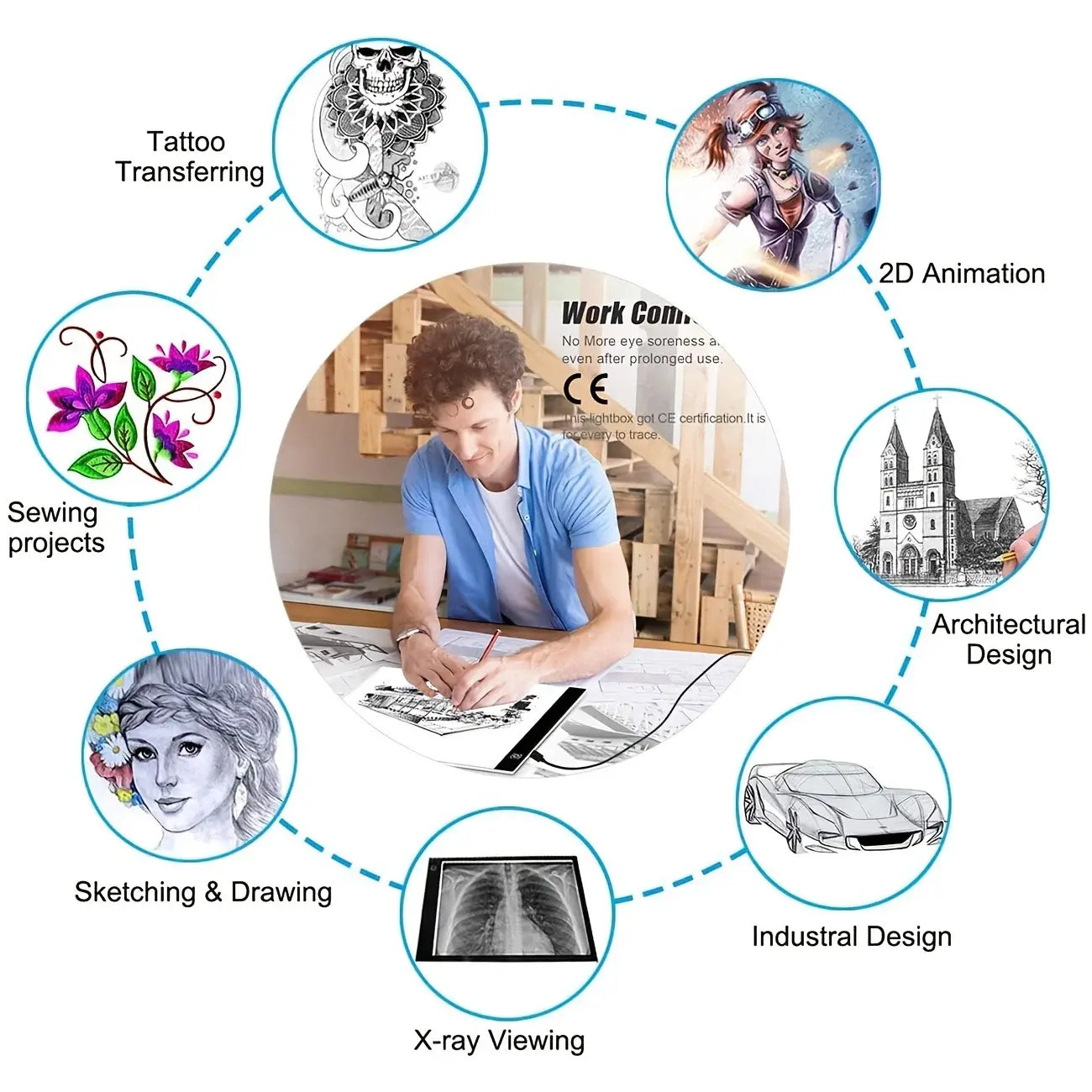 Adjustable LED Art Pad — Ultra-Slim Dimmable Tracing Board