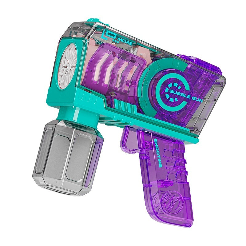 Mechanical Transparent Bubble Gun – Automatic LED Bubble Blower