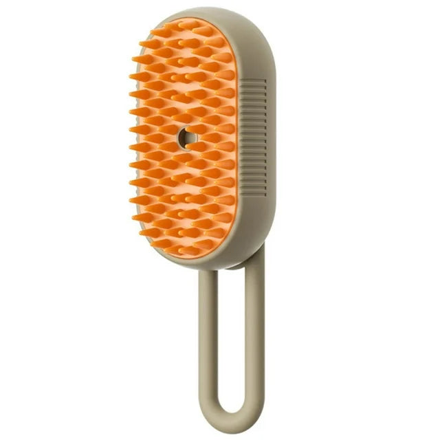 3-in-1 Electric Steam Pet Brush – Anti-Static, Detangling & Hair-Removal Grooming Comb